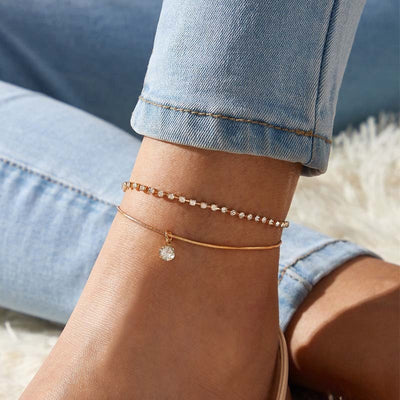 MAYA | BOHO CUBIC ZIRCONIA ANKLET