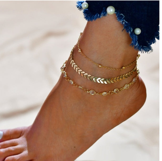 MAYA | BOHO CUBIC ZIRCONIA ANKLET