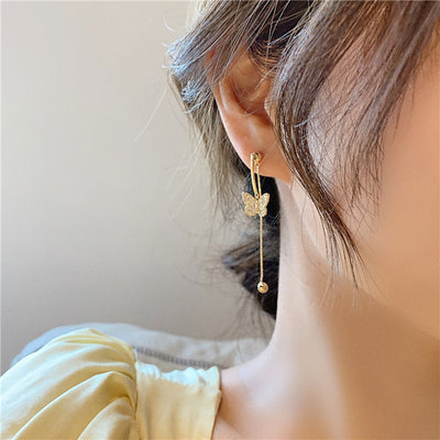 BELLE | BUTTERFLY TASSEL EARRINGS