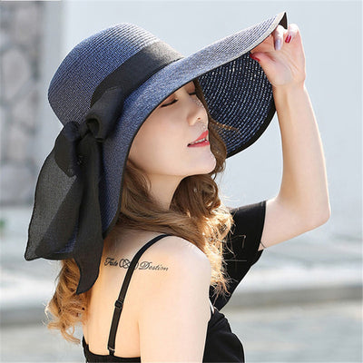 GISELLE | PAPER STRAW BOW SUN HAT