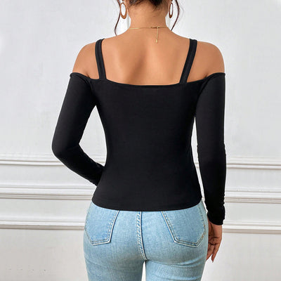 NOELLE | METAL-HOOK OFF-SHOULDER TOP