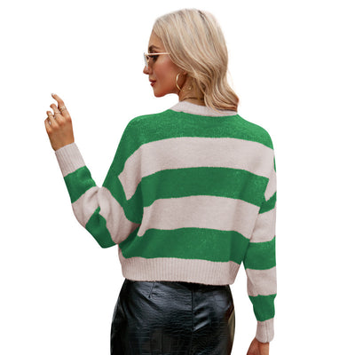 FIONA | STRIPED CREW NECK SWEATER
