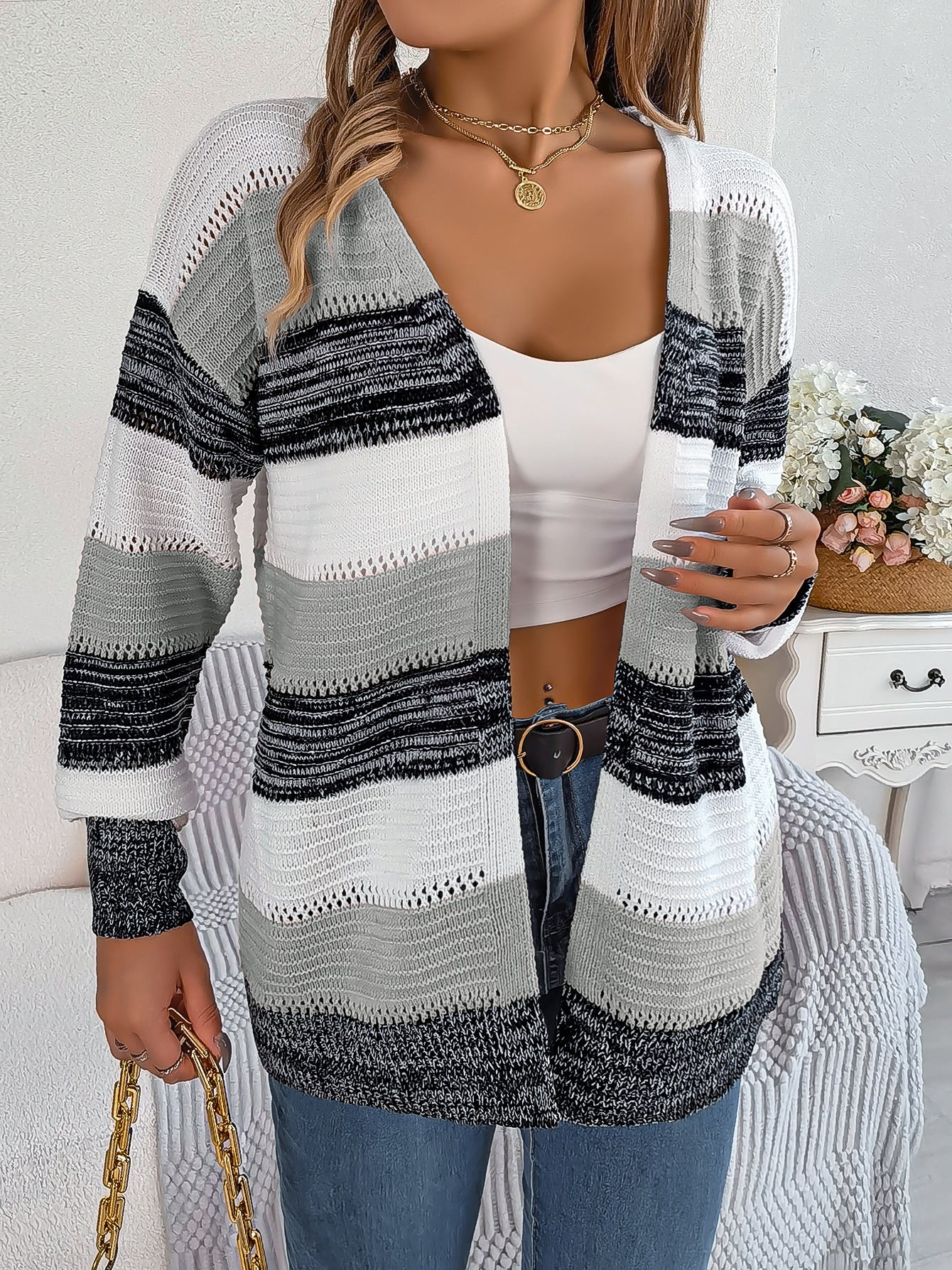 MILANE | STRIPED CARDIGAN