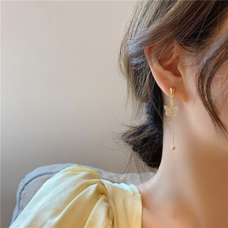 BELLE | BUTTERFLY TASSEL EARRINGS