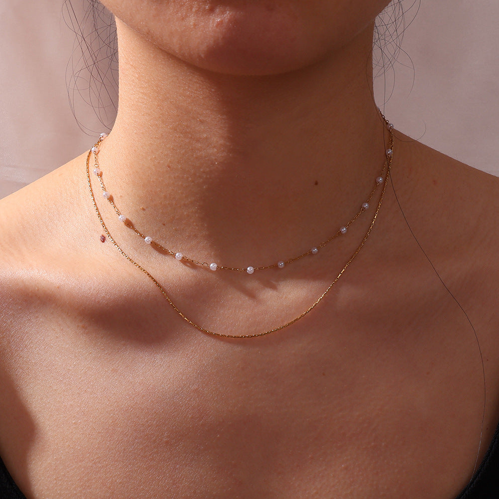 COLETTE | DOUBLE-LAYER PEARL NECKLACE