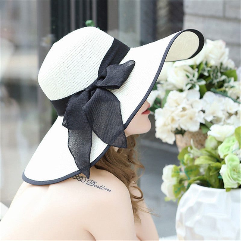 GISELLE | PAPER STRAW BOW SUN HAT