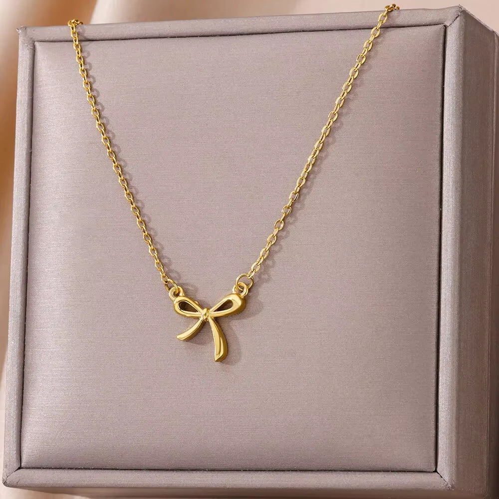 ESTELLE | BOW LOCK NECKLACE