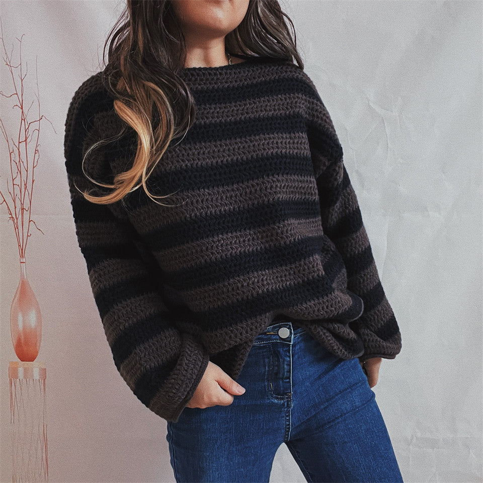 ELISA | KNITTED STRIPED SWEATER