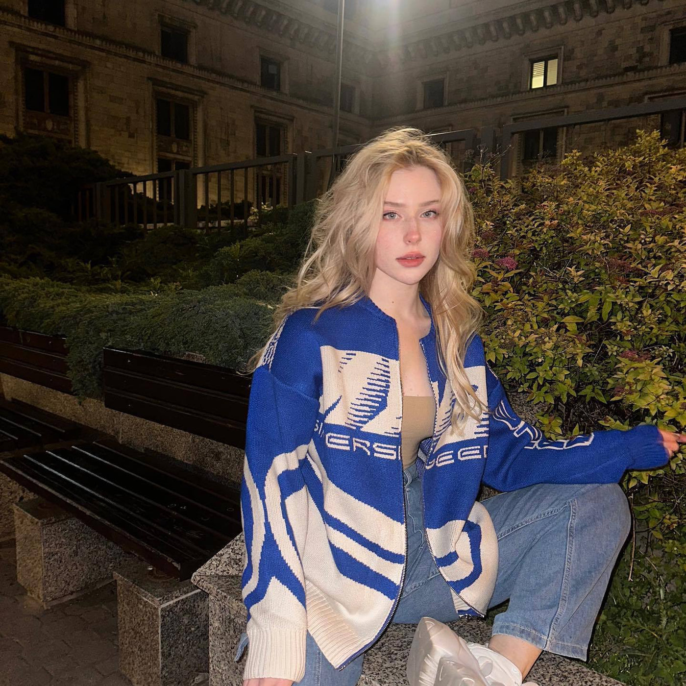 VALENTINA | Zip-Up Knitted Streetwear Jacket