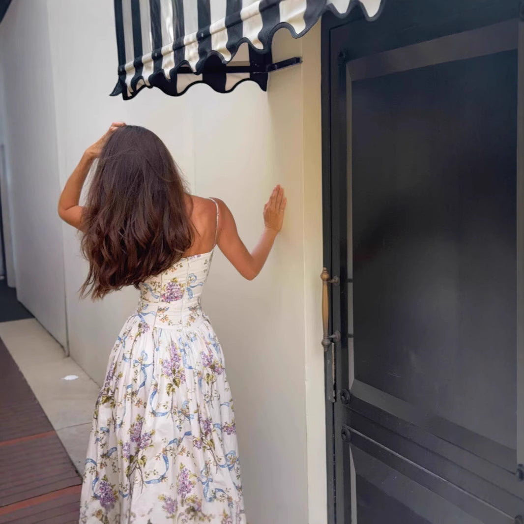 FLORA | FLORAL A-LINE DRESS