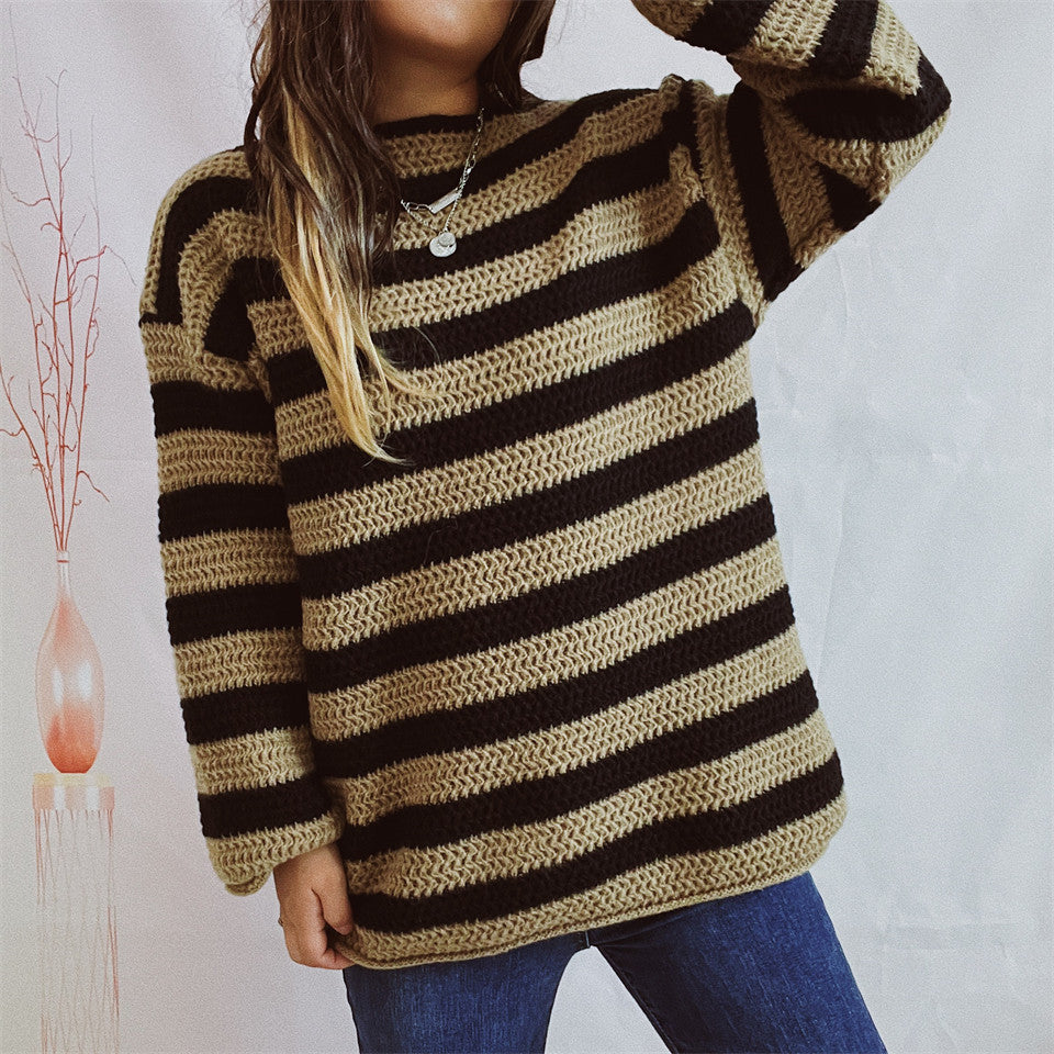 ELISA | KNITTED STRIPED SWEATER
