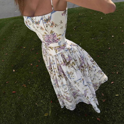 FLORA | FLORAL A-LINE DRESS