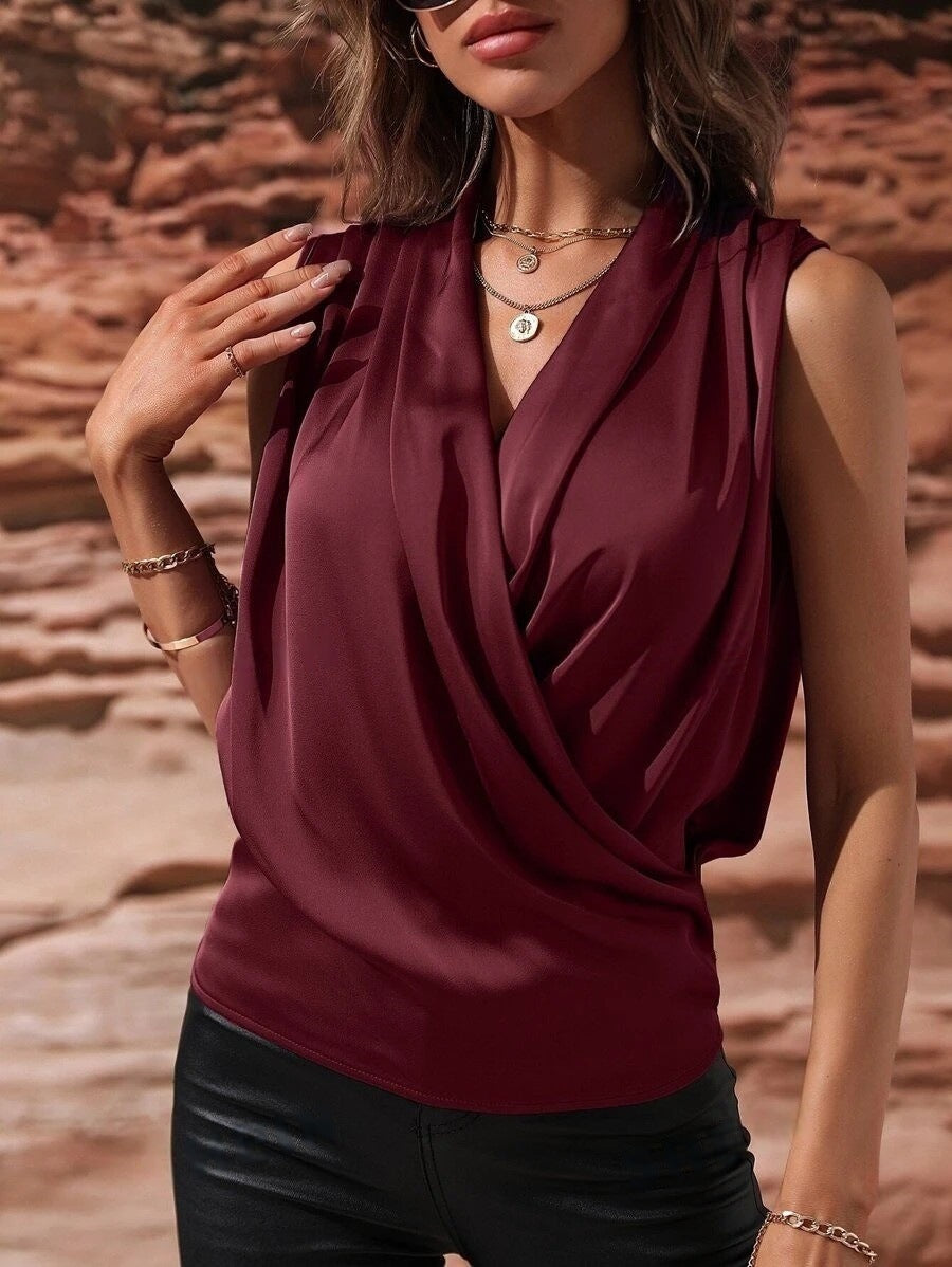 SELENE | SATIN FOLDED PULLOVER
