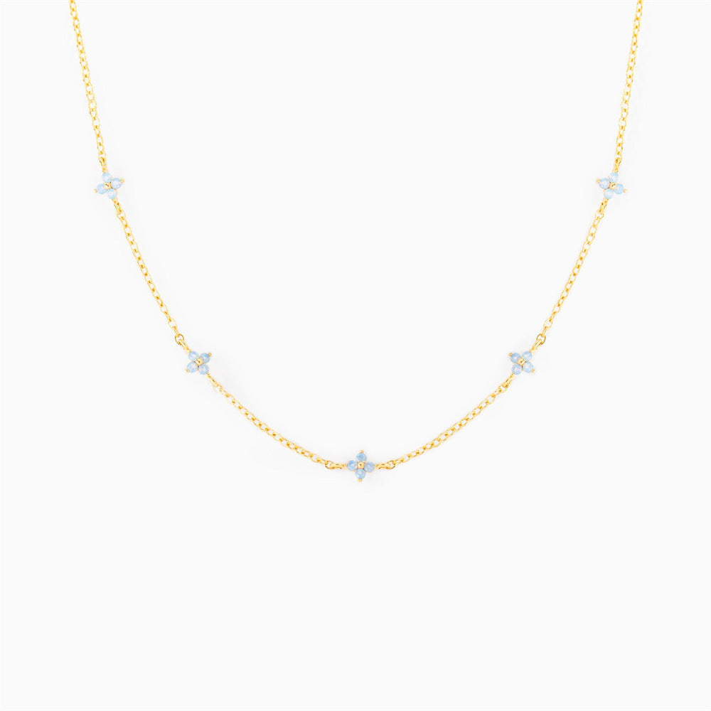 LUNA | BLUE FLOWER NECKLACE