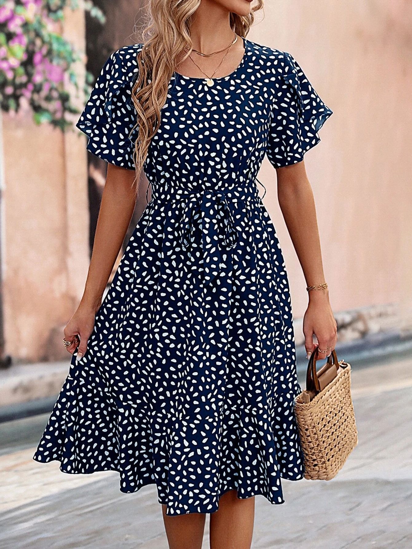 CIARA | POLKA DOT MIDI DRESS