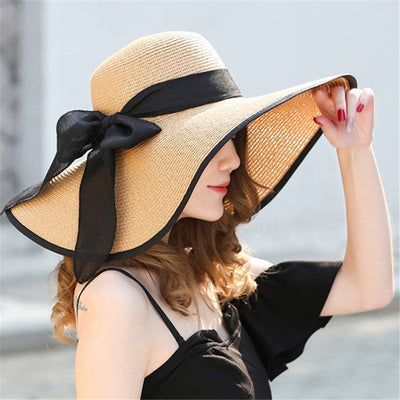 GISELLE | PAPER STRAW BOW SUN HAT