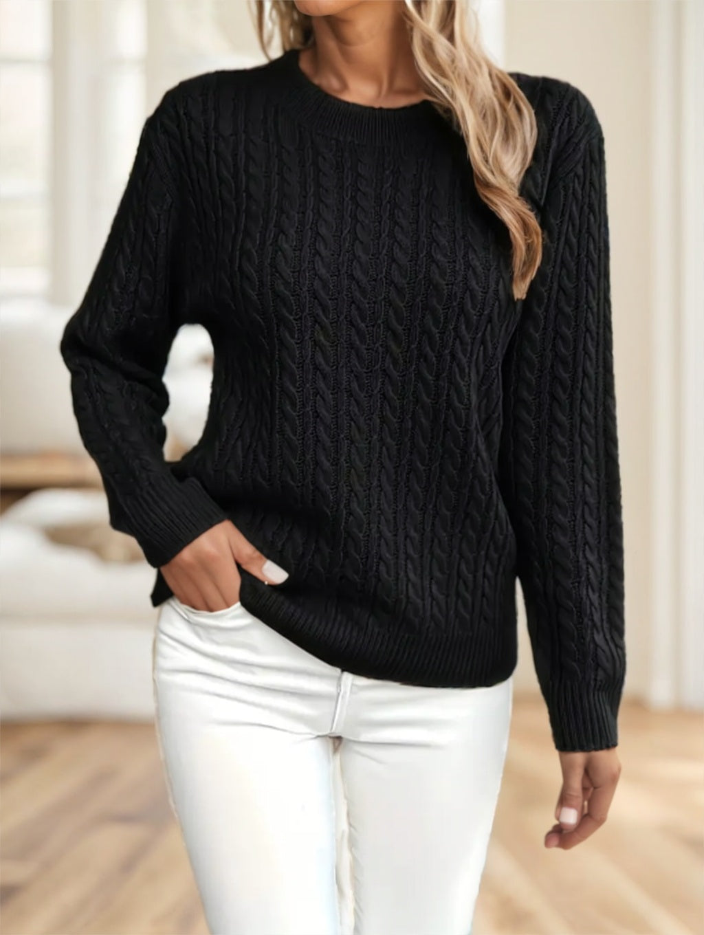 VIVIAN | POLYESTER REGULAR PULLOVER SWEATER