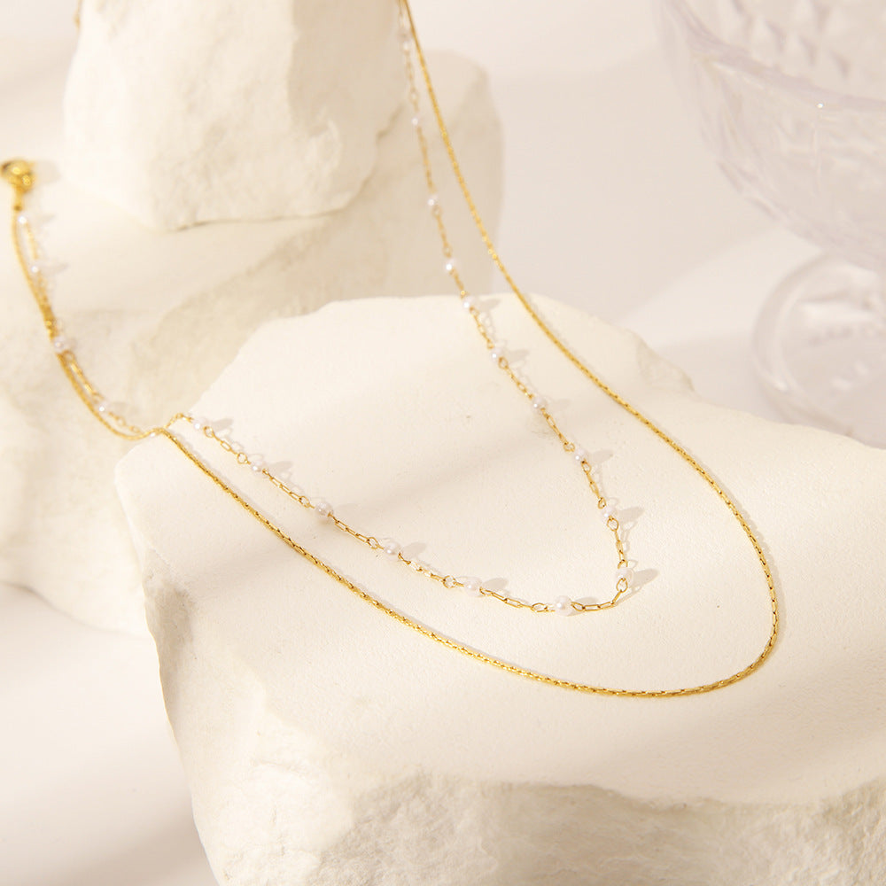 COLETTE | DOUBLE-LAYER PEARL NECKLACE