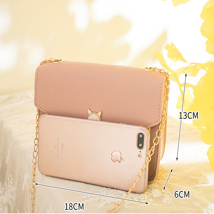 LUNA | CAT TASSEL SQUARE MESSENGER BAG