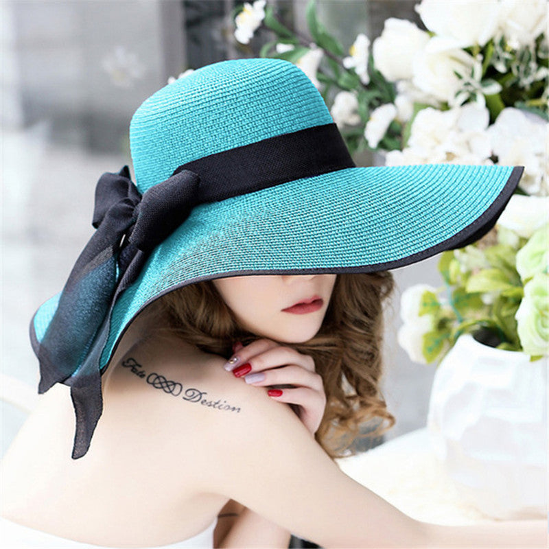 GISELLE | PAPER STRAW BOW SUN HAT