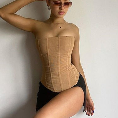 ELLA | MESH BACKLESS TUBE TOP